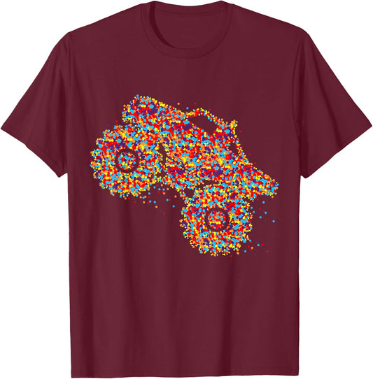 Monster Truck Girls T-Shirt - T-Shirt | Maroon