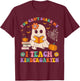 You Can't Scare Me I Teach Kindergarten Teacher Halloween T-Shirt - T-Shirt | Maroon