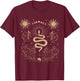 Dark Academia Tarot Card Sun Moon Crystals Witch Aesthetic T-Shirt - T-Shirt | Maroon