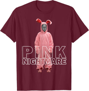 A Christmas Story Ralphie Pink Nightmare Portrait T-Shirt - T-Shirt | Maroon