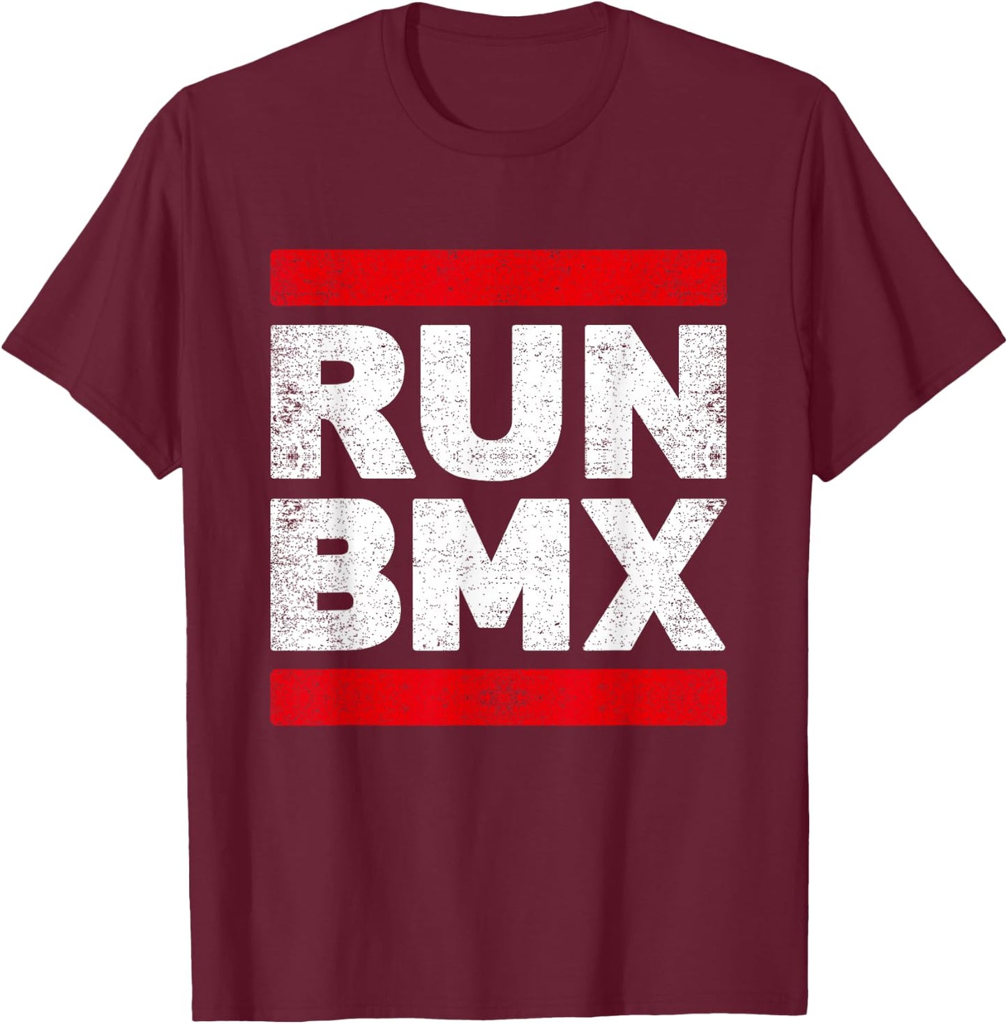 BMX Vintage Shirt Bicycle Gift Run BMX T-Shirt - T-Shirt | Maroon