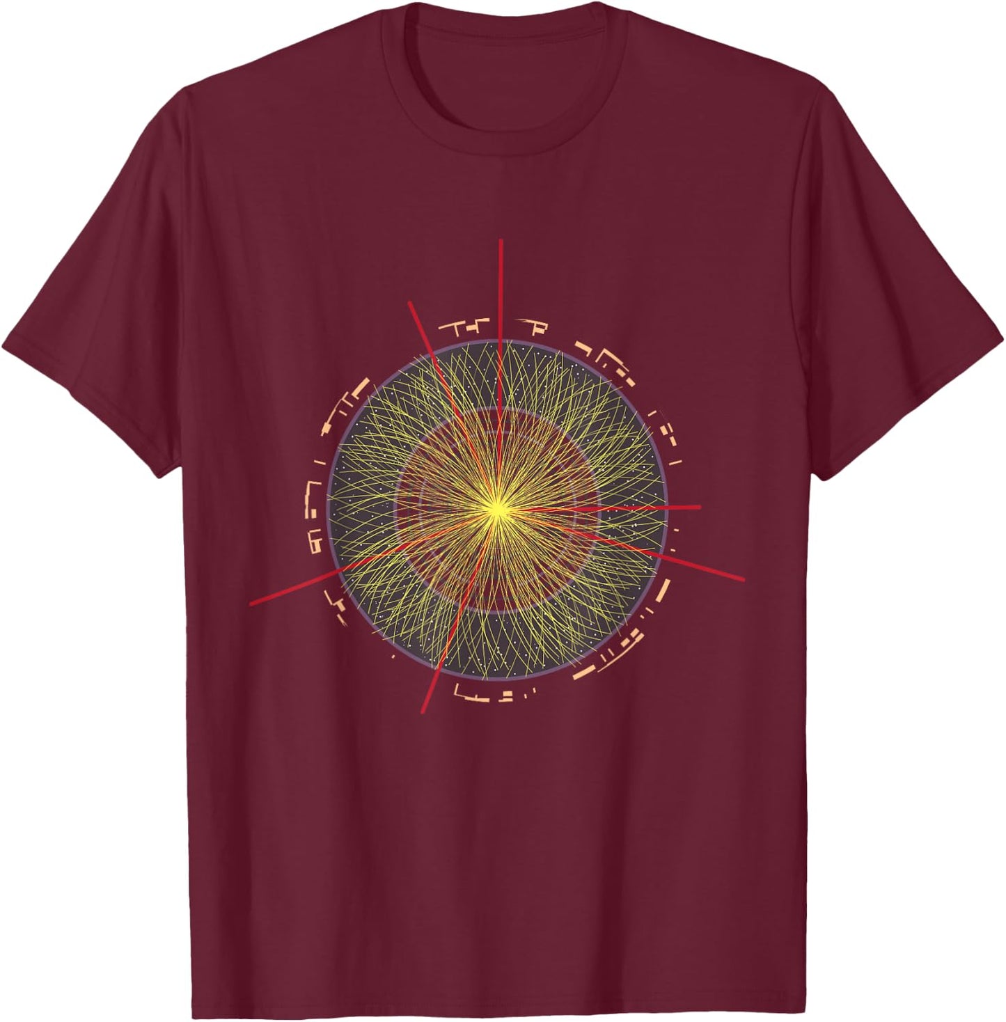 LHC Partial Physics Hadron Atomic Accelerator T-Shirt - T-Shirt | Maroon