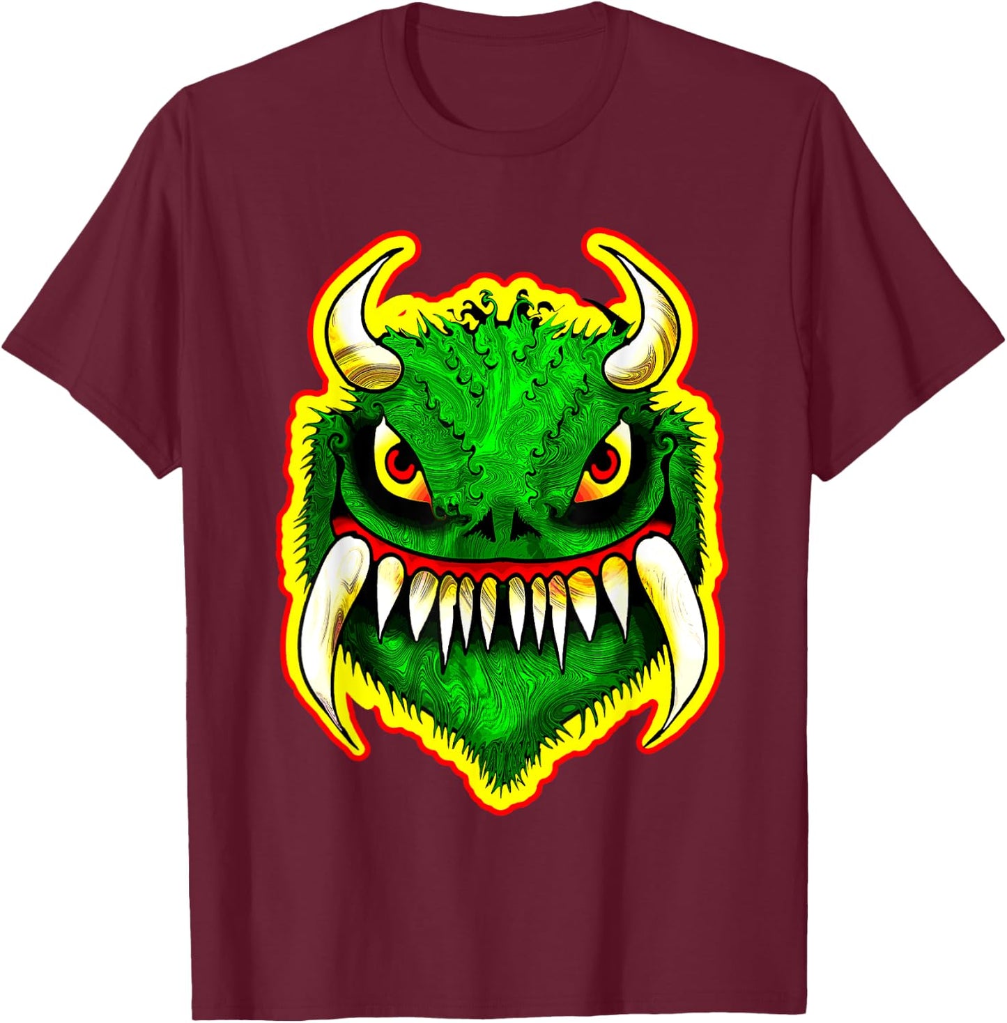 The Hodag of Rhinelander, Wisconsin Monster Cryptid Creature T-Shirt - T-Shirt | Maroon