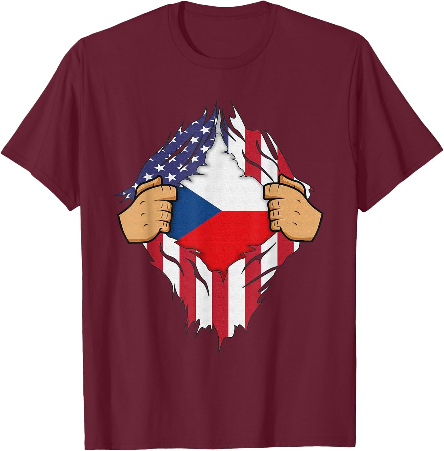 CZECH FLAG CZECH REPUBLIC Men Women Kids Gift T-Shirt - T-Shirt | Maroon