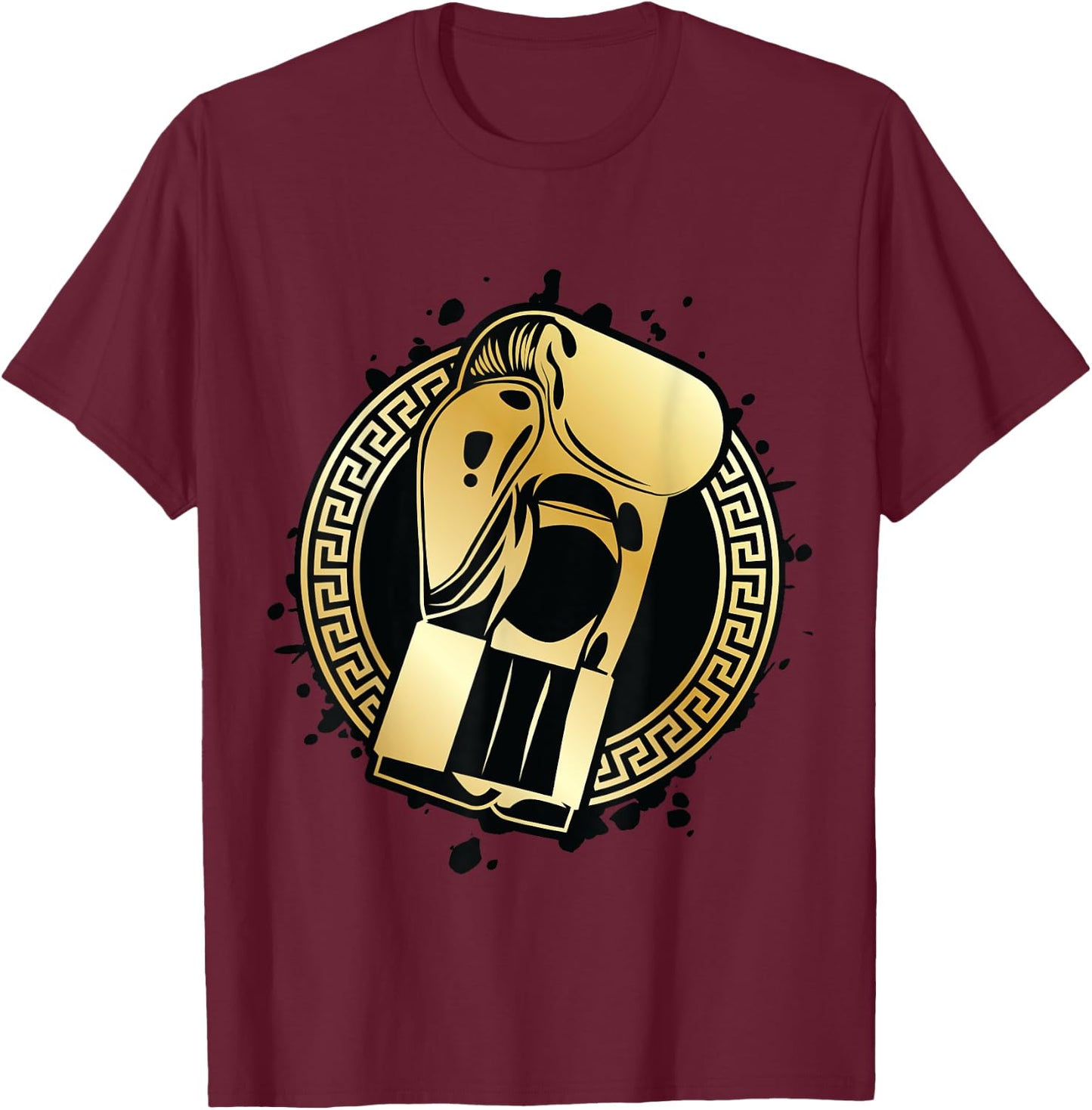 Boxing Gloves Gold Fighter Symbol Winner Punch Gym Champ T-Shirt - T-Shirt | Maroon