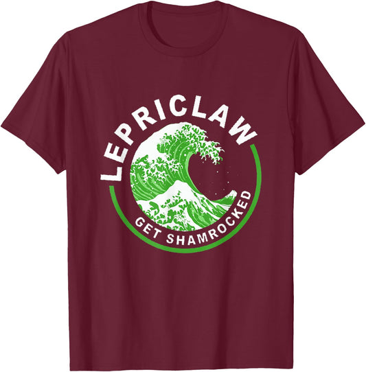 Lepriclaw Get Shamrocked Drinking St Patrick's Day T-Shirt - T-Shirt | Maroon