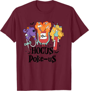 Phlebotomist Medical Lab Tech Nurse Halloween Spooky Health T-Shirt - T-Shirt | Maroon