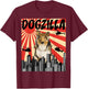 Funny Retro Japanese Dogzilla Collie T-Shirt - T-Shirt | Maroon