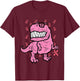 Breast Cancer Awareness Dino Trex Boys Kids Toddler Youth T-Shirt - T-Shirt | Maroon