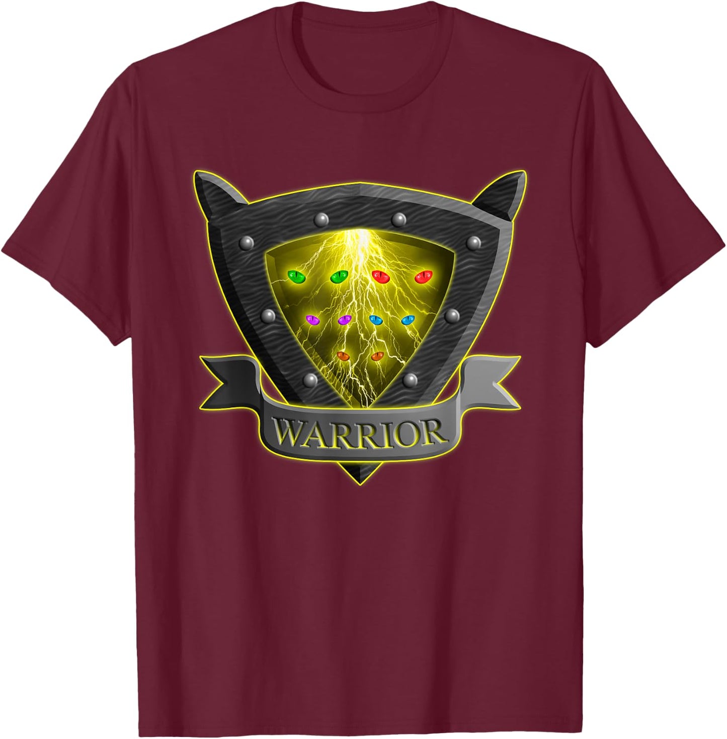 Cat Shield Eyes Thunder Funny for Kids T-Shirt - T-Shirt | Maroon
