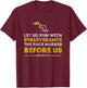 Christian Bible Verse Let us Run with Perseverance Hebrews T-Shirt - T-Shirt | Maroon