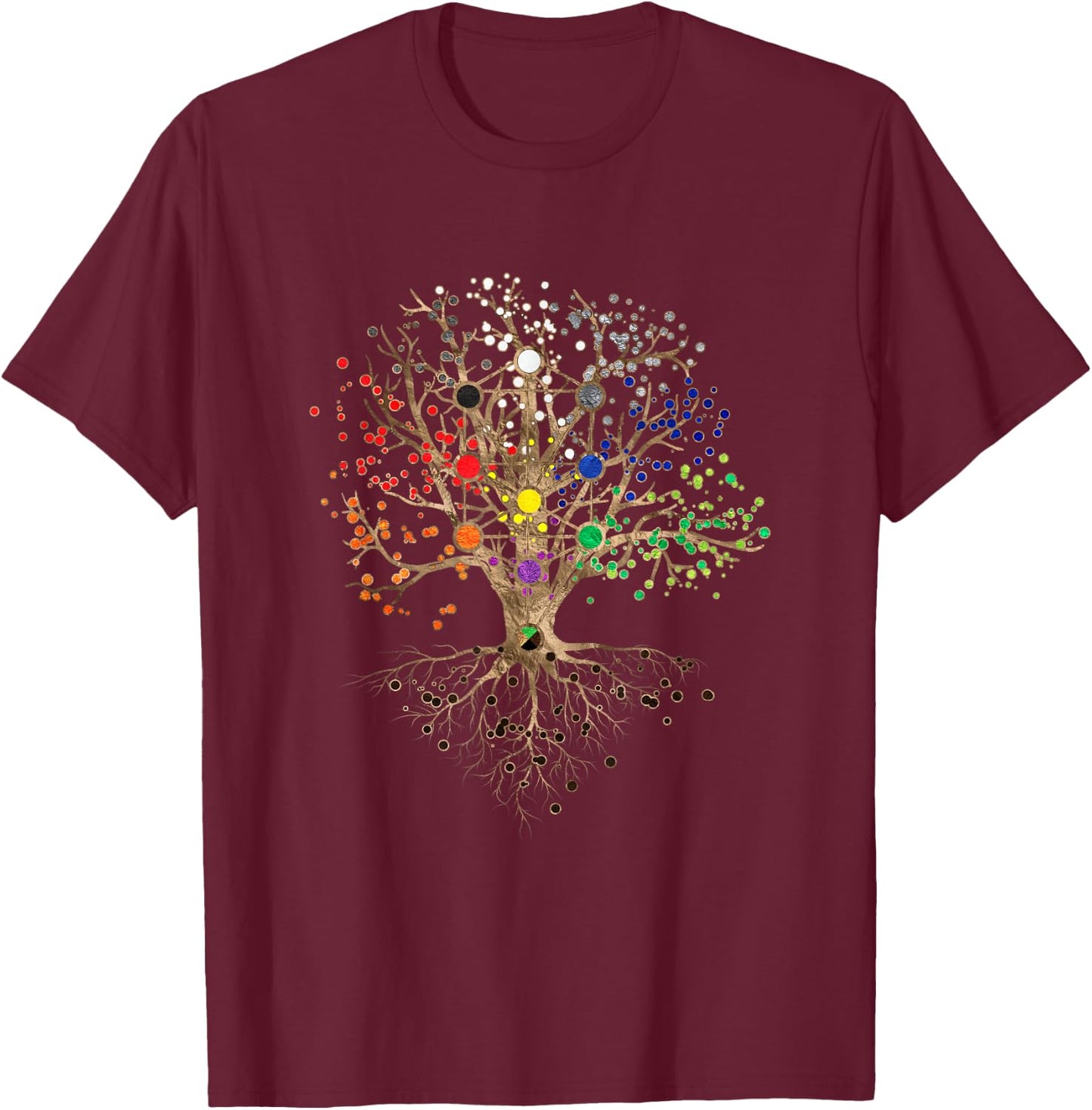 Kabbalah The Tree of Life - Etz Hayim T-Shirt - T-Shirt | Maroon