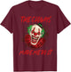 Halloween Clown Free Hugs KIller Evil Laughing Joker Scary T-Shirt - T-Shirt | Maroon