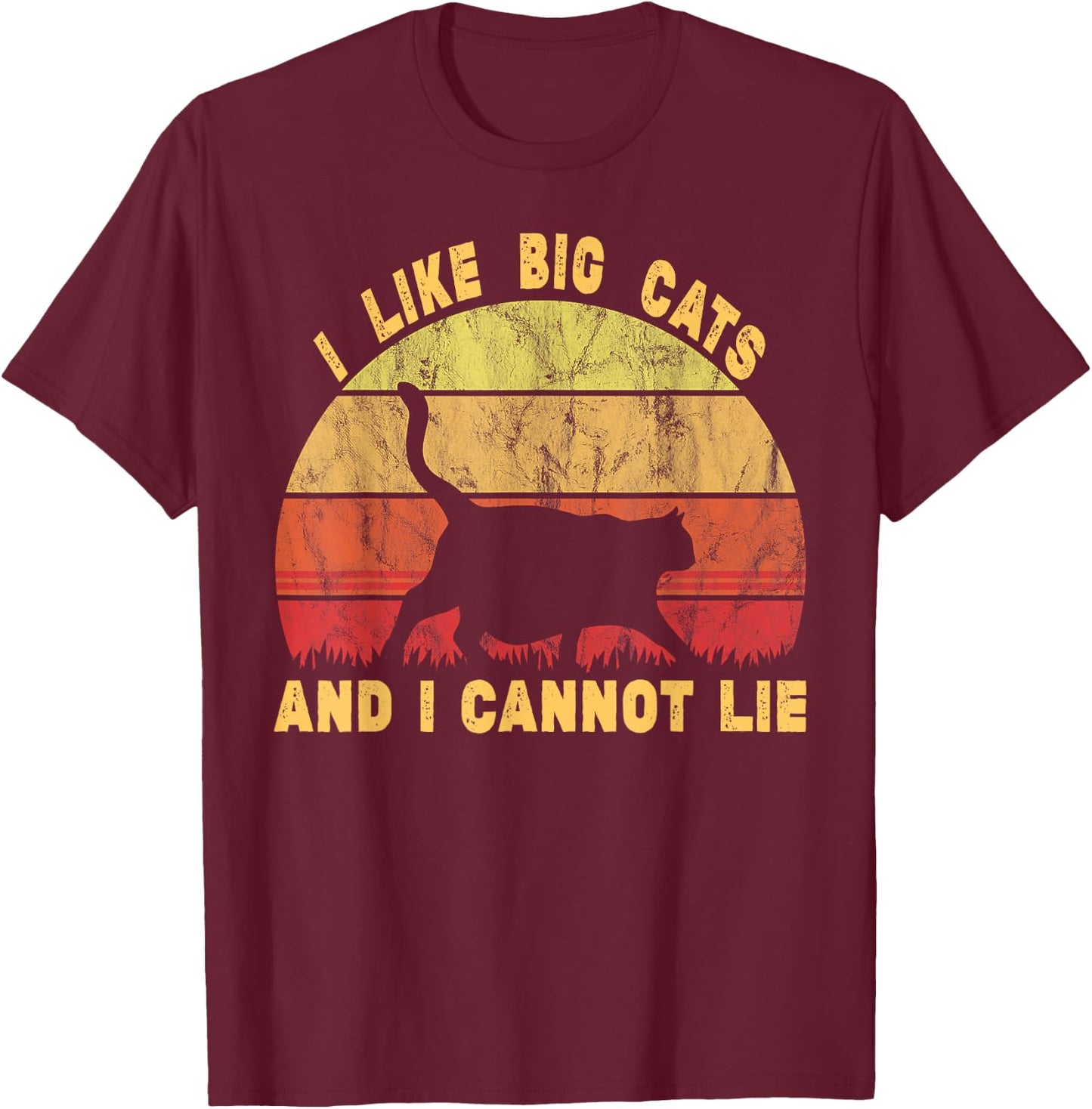 Fat Lover Chonk Meme I Like Big Fat Cats and I Cannot Lie T-Shirt - T-Shirt | Maroon