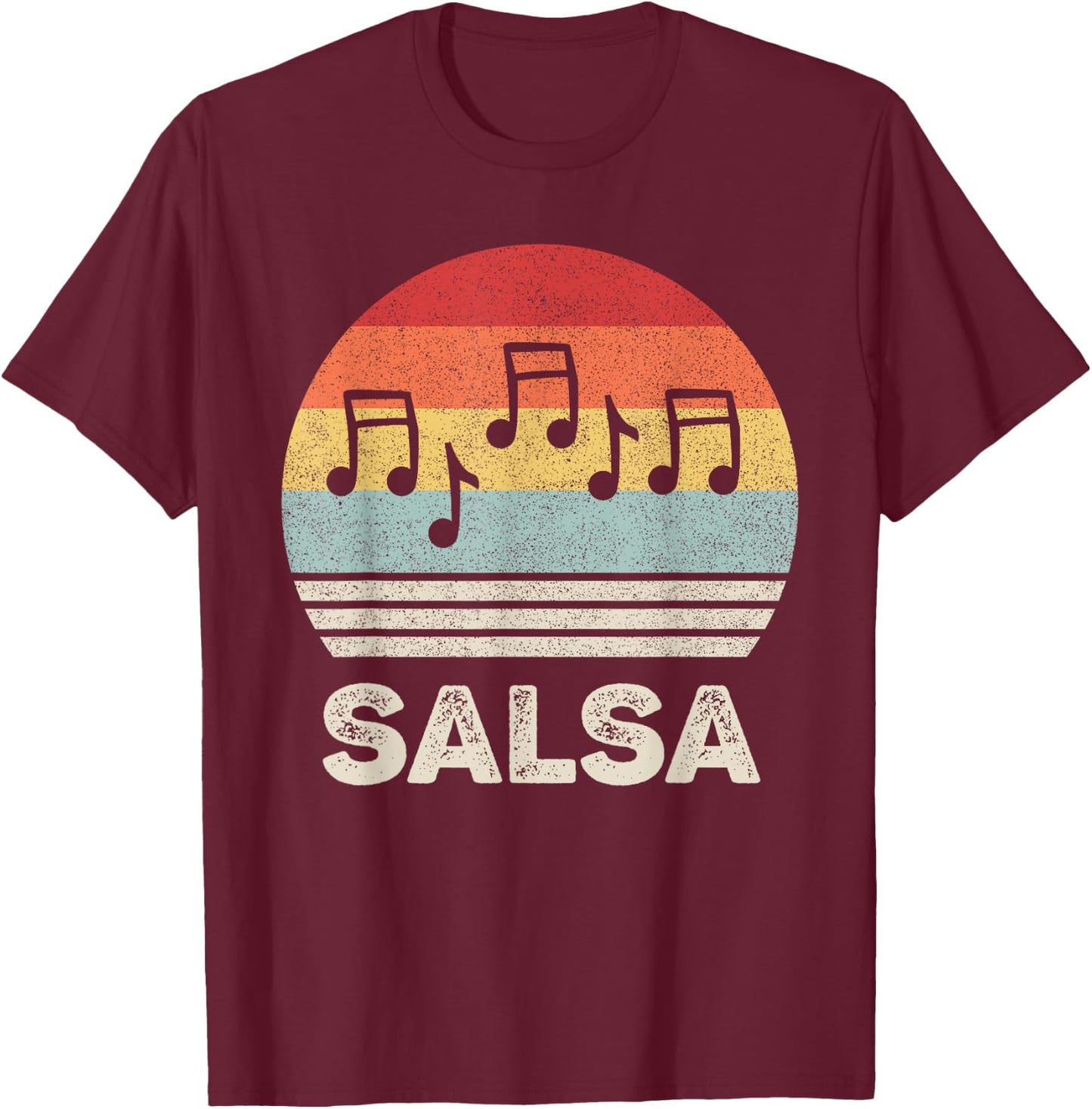 Retro Salsa Dancing Shirt Salsa Dancer Gift Latin Dancing T-Shirt - T-Shirt | Maroon