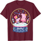 Peppa Pig Magical Snowglobe T-Shirt - T-Shirt | Maroon