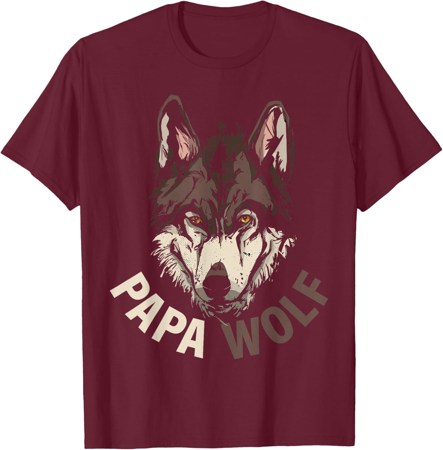 Papa Wolf T-Shirt - T-Shirt | Maroon
