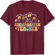 Kindergarten Teacher Appreciation Teaching Wildflowers T-Shirt - T-Shirt | Maroon