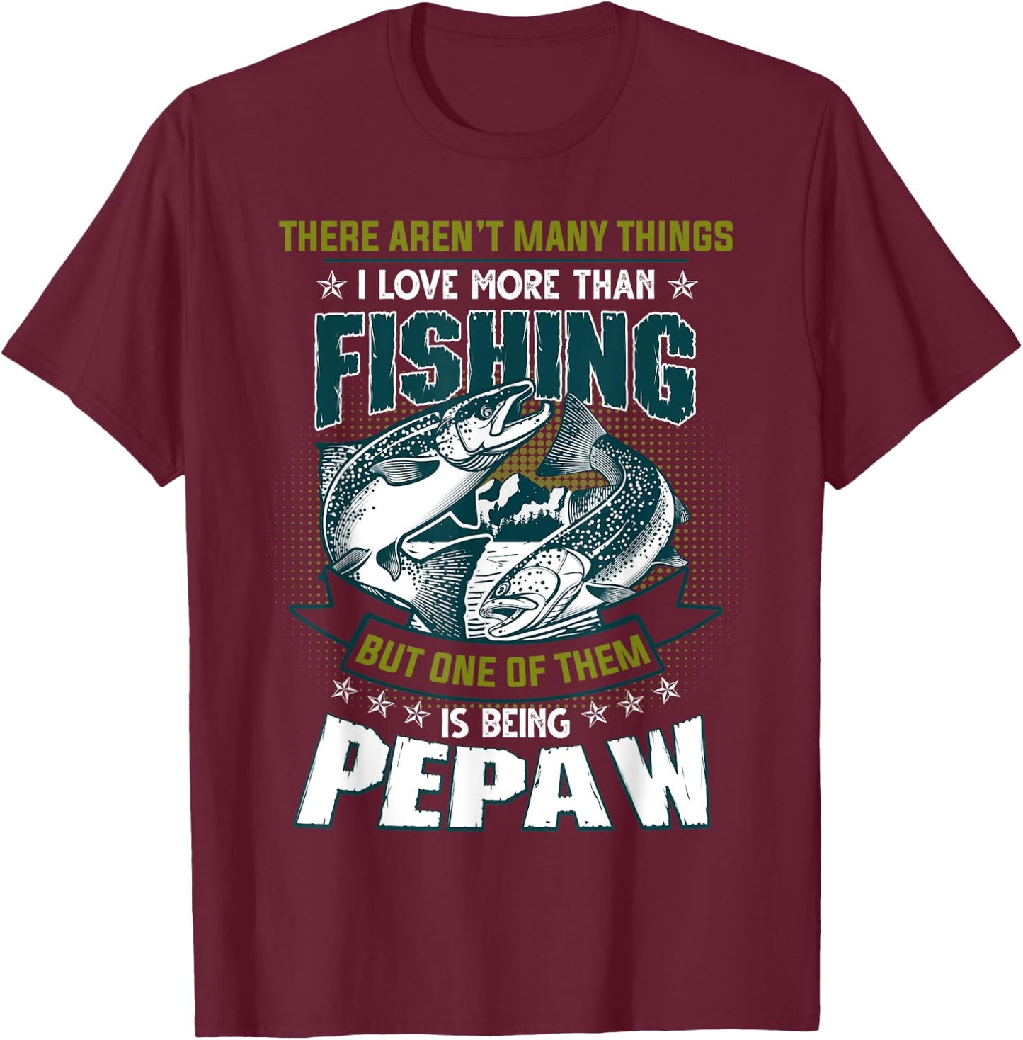 Fathers Day Fishing Pepaw Shirt Reel Cool Pepaw T-Shirt - T-Shirt | Maroon