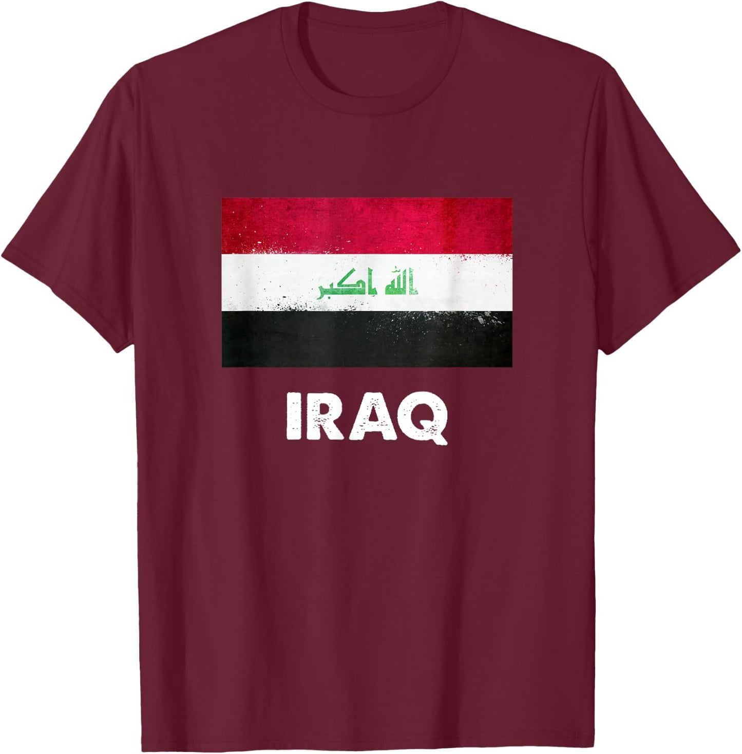 Iraq Flag Jersey | Iraqi T-Shirt - T-Shirt | Maroon