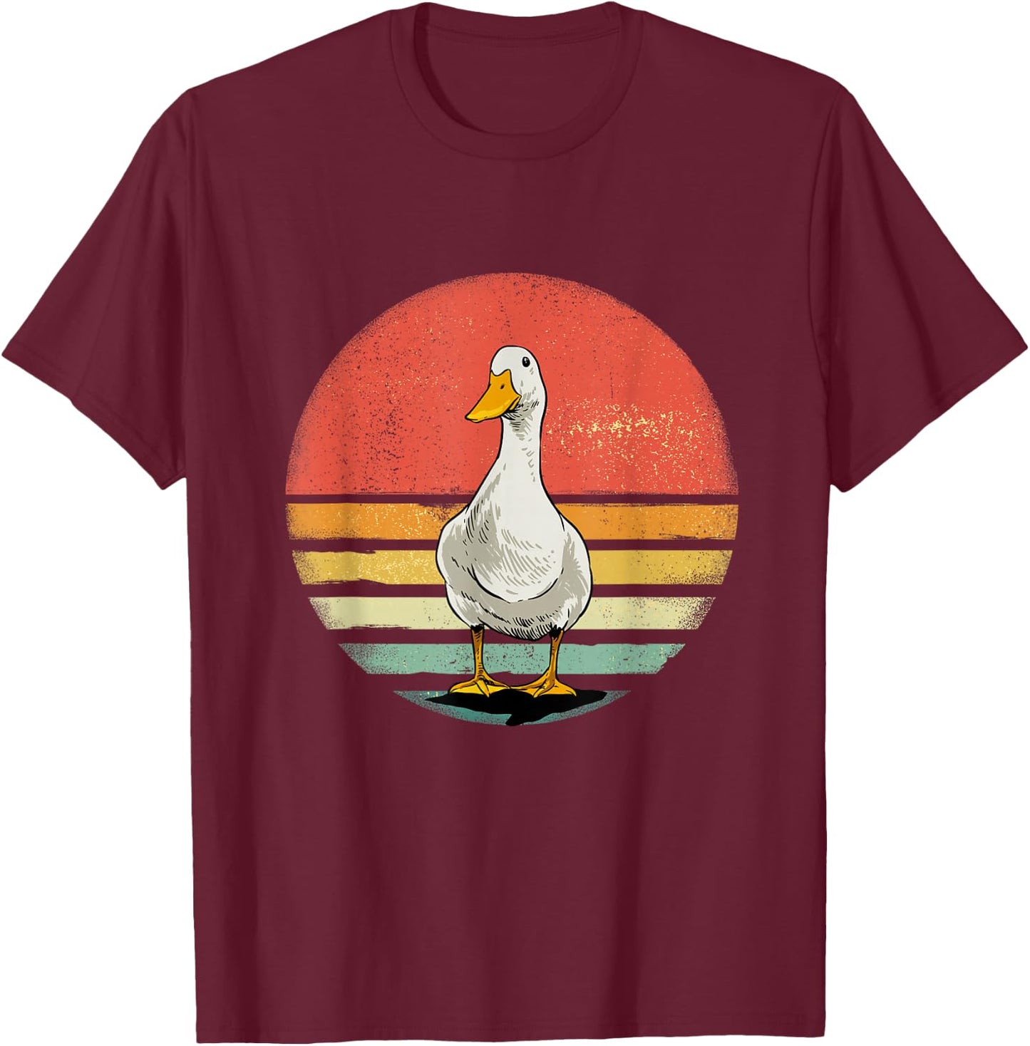 Duck Retro Vintage Duck Farm Animal Duck Lover T-Shirt - T-Shirt | Maroon