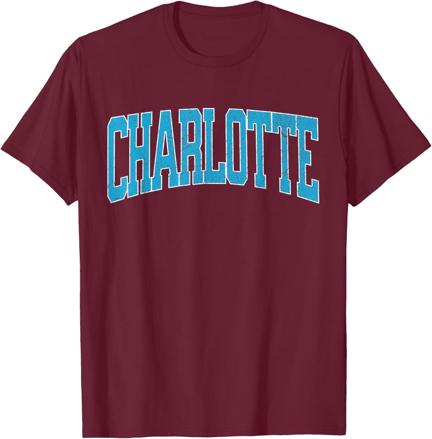 Charlotte Soccer Vintage City T-Shirt - T-Shirt | Maroon