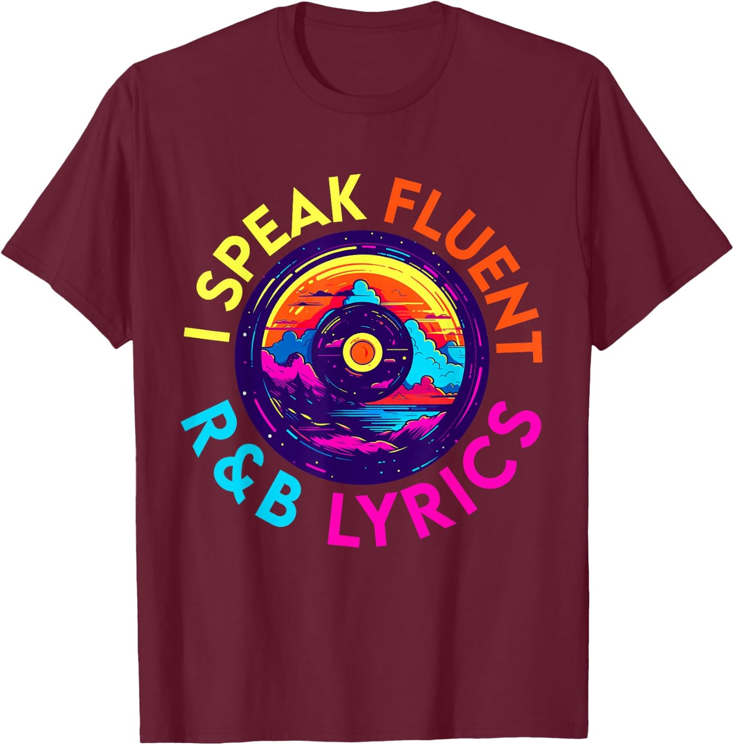 90's R&B Music Women Girl RnB Lover Rhythm and Blues T-Shirt - T-Shirt | Maroon