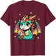 Dragon Drinking Boba Tea Bubble Tea Kawaii Anime Lover Kids T-Shirt - T-Shirt | Maroon