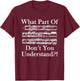 What Part Of Music Don't You Understand Funny Music Note T-Shirt - T-Shirt | Maroon