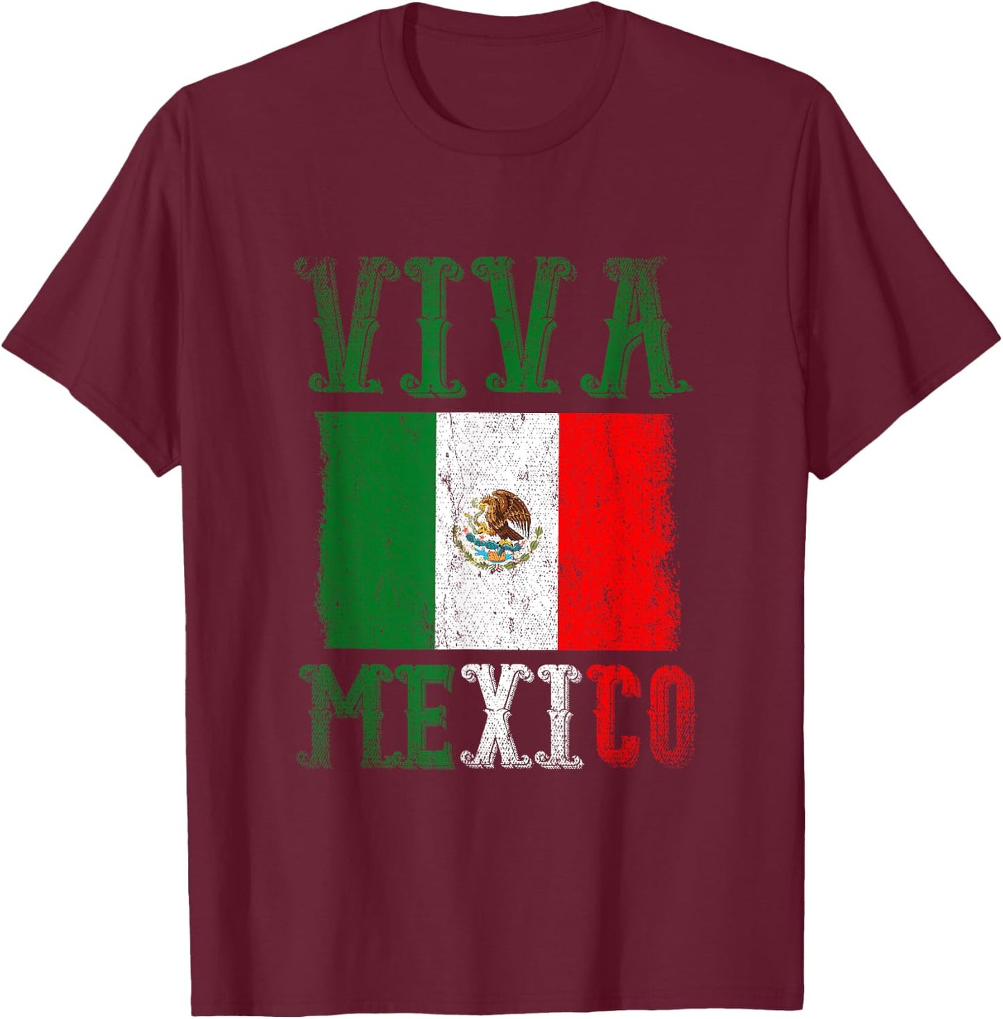 Long live Mexico T-Shirt - T-Shirt | Maroon