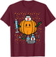 Halloween Nurse Pumpkin Nursing Scrub Top Costume Women Men T-Shirt - T-Shirt | Maroon