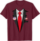 Donald Trump Suit and Tie Halloween Costume T-Shirt - T-Shirt | Maroon