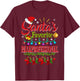 Santa's Favorite Paraprofessional Christmas Santa Hat Light T-Shirt - T-Shirt | Maroon