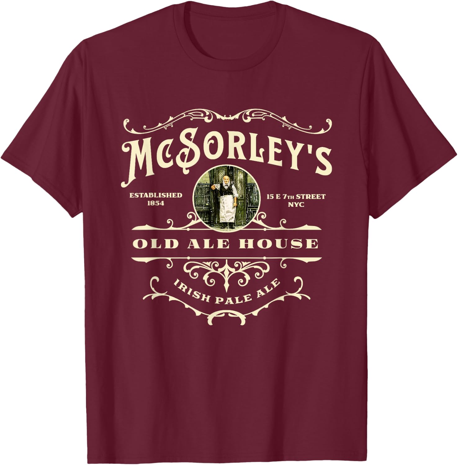 McSorley's Ale House T-Shirt - T-Shirt | Maroon