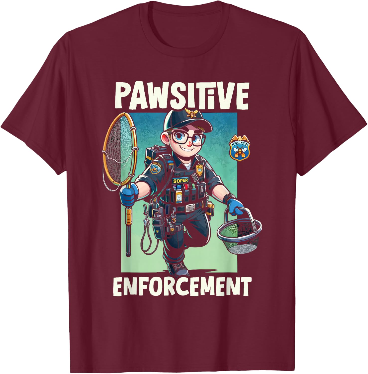 Animal Control Officer Job Occupation Animal Welfare T-Shirt - T-Shirt | Maroon