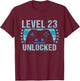 Gaming Vintage 23rd Birthday Gift 23 Year Old Boy Girl Gamer T-Shirt - T-Shirt | Maroon