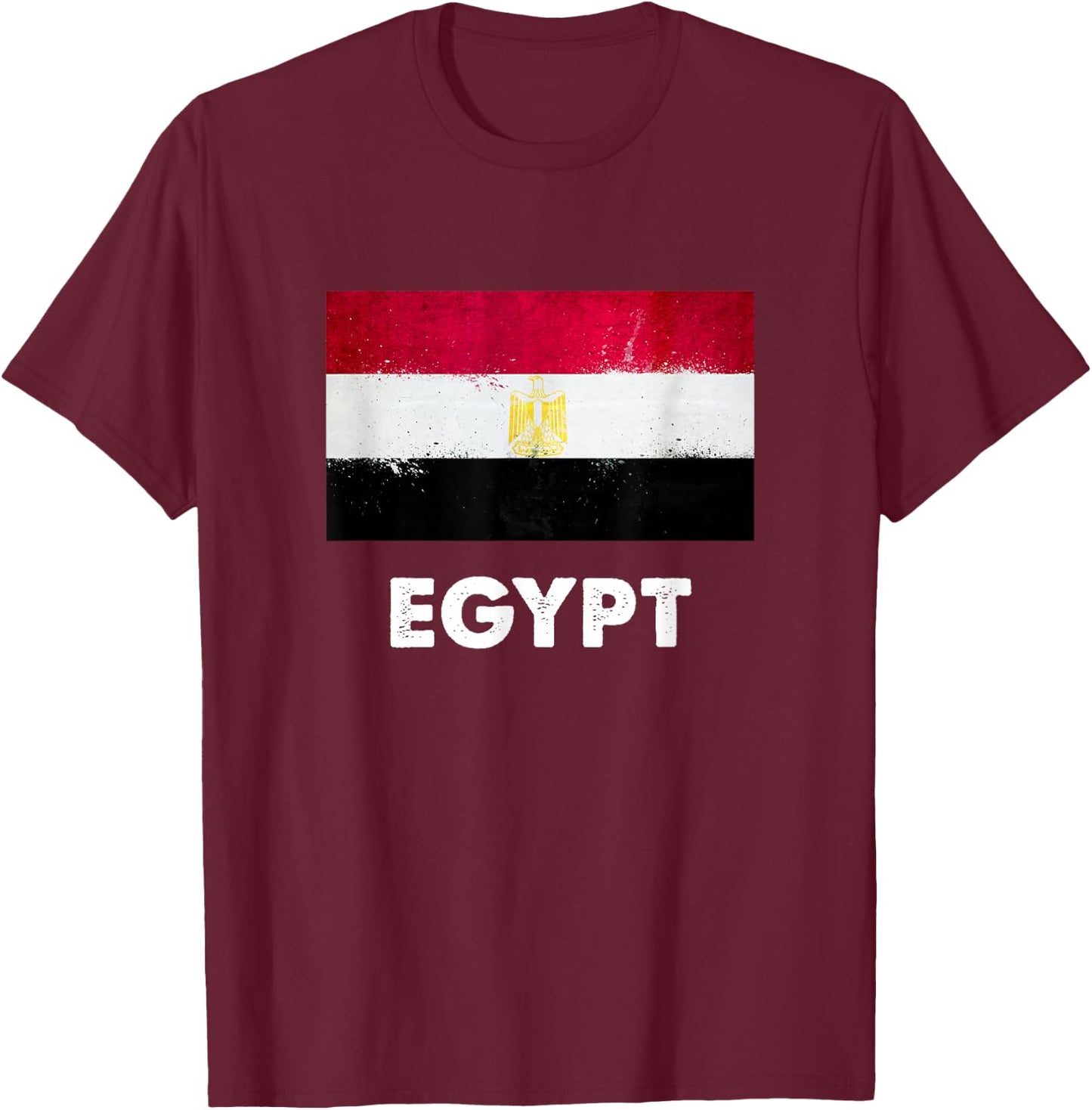 Egyptian Flag Shirt | Egyptian T-Shirt - T-Shirt | Maroon