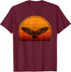 Scary Bird Raven Retro Gift Spooky Crow T-Shirt - T-Shirt | Maroon