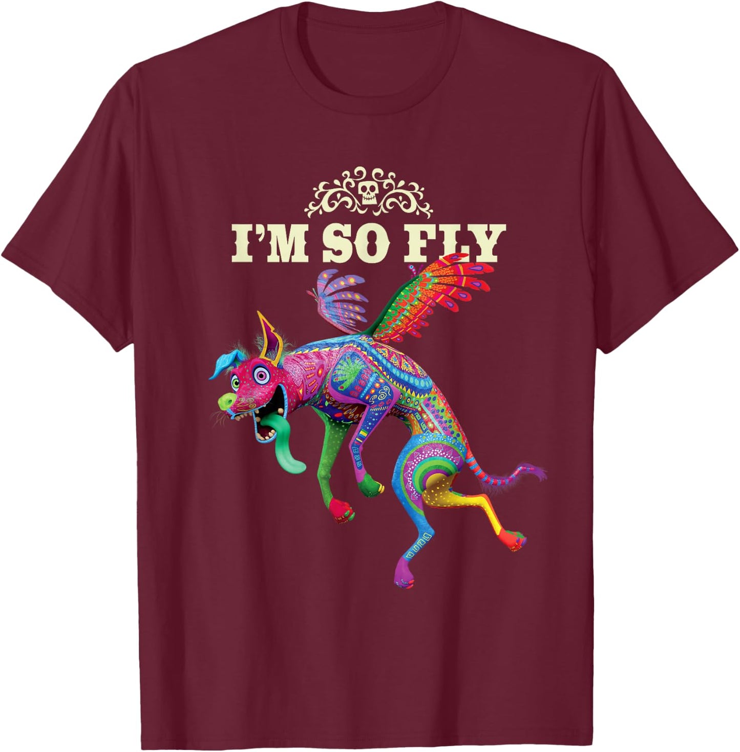 Disney Pixar Coco Dante I'm So Fly T-Shirt - T-Shirt | Maroon