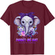 Forget Me Not Alzheimer's Awareness Elephant Flower T-Shirt - T-Shirt | Maroon