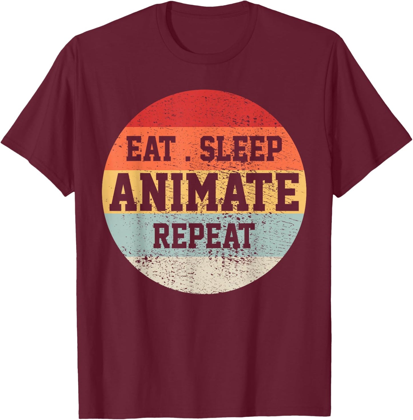 Animator Animation Retro Vintage Funny Gift T-Shirt - T-Shirt | Maroon
