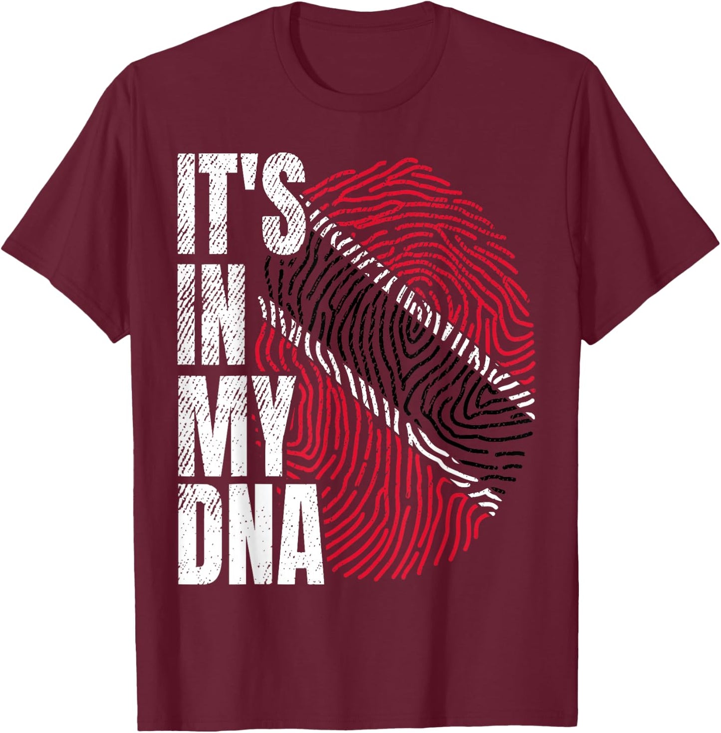 It's in My DNA Trinidad and Tobago Flag Proud Boy Girl Gift T-Shirt - T-Shirt | Maroon