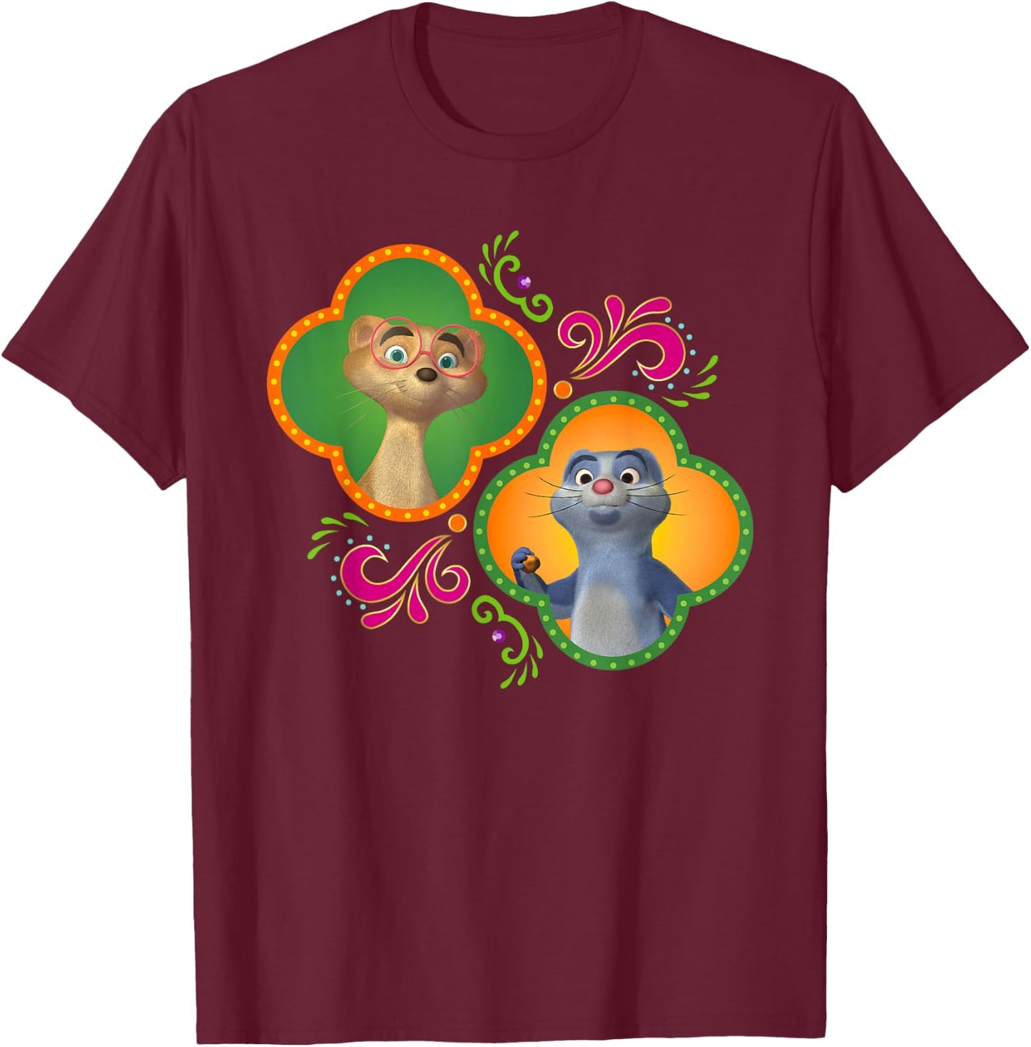 Disney Junior Mira, Royal Detective Mikku and Chikku Small T-Shirt - T-Shirt | Maroon