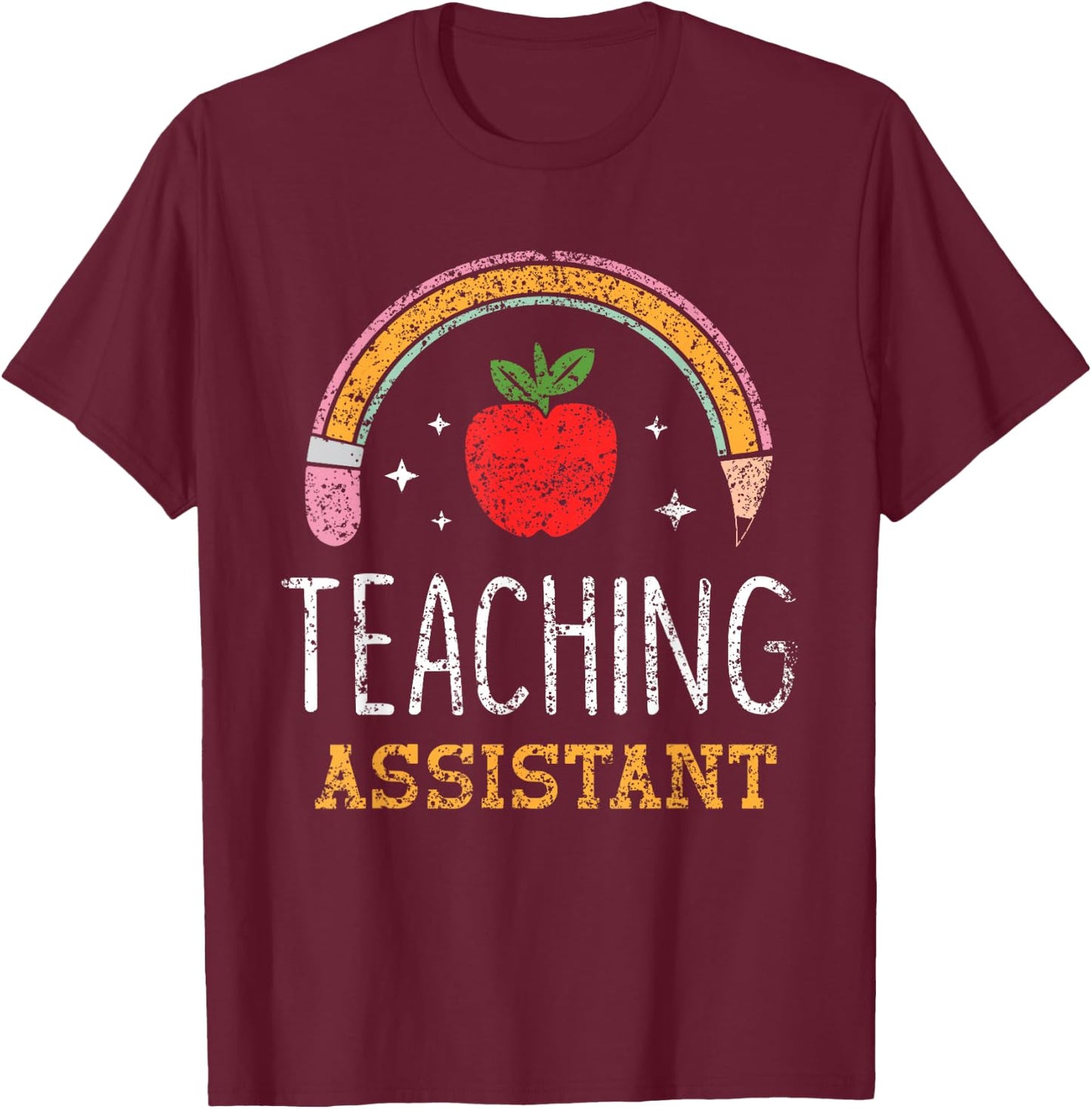 Teaching Assistant Teacher Assisting Teaching Assistant T-Shirt - T-Shirt | Maroon