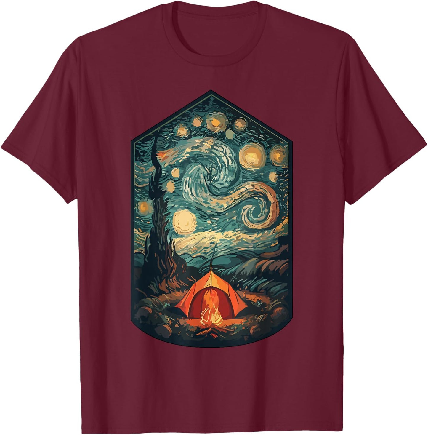 Tent Camper Clothing Vintage Retro Camping Scout T-Shirt - T-Shirt | Maroon
