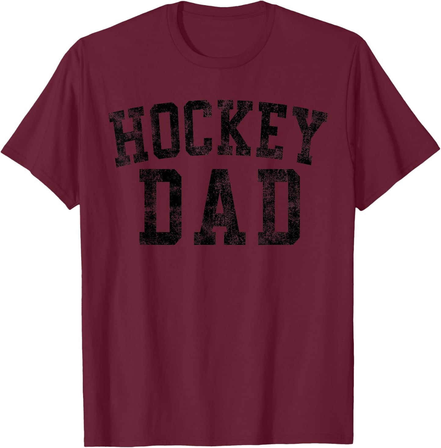 Hockey Dad Birthday Classic Bold Font Hockey Daddy T-Shirt - T-Shirt | Maroon