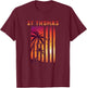 Vintage St. Thomas, US Virgin Islands Patriotic Flag Women Men T-Shirt - T-Shirt | Maroon