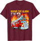 Sound the Alarm I'm 3 3rd Birthday Fireman Firetruck Boys T-Shirt - T-Shirt | Maroon