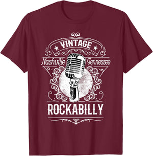 Rockabilly Greaser Vintage Nashville Retro Tennessee T-Shirt - T-Shirt | Maroon