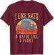 Funny Pet Rat I Like Rats And Maybe 3 People T-Shirt - T-Shirt | Maroon